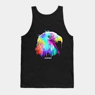 Colorful American Bird Bald Eagle Head For Earth Day Tank Top